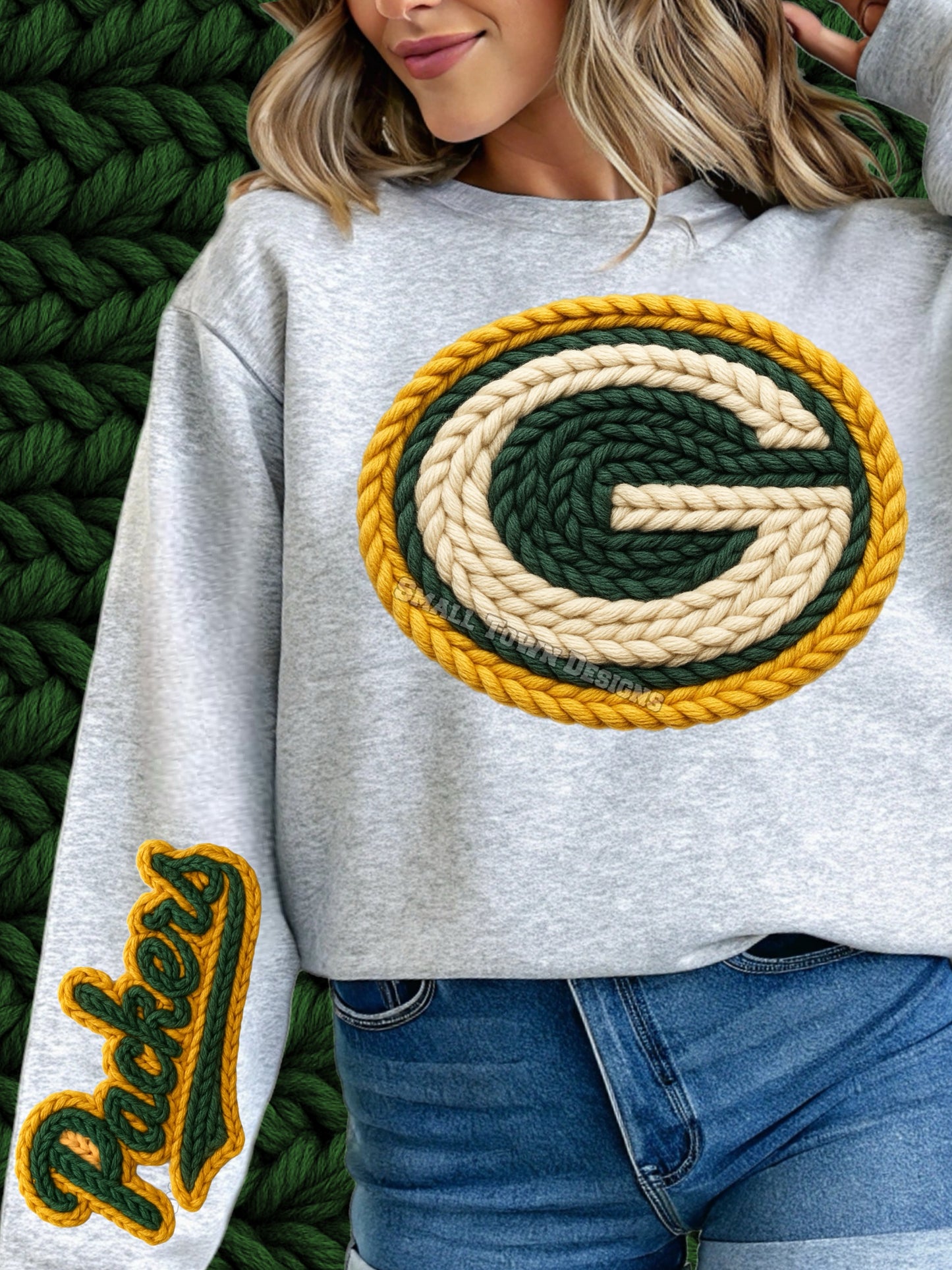 Green Bay Packers Faux Yarn Style