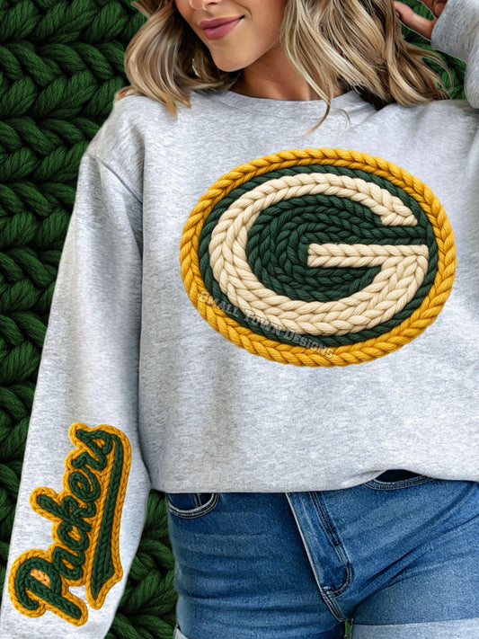Green Bay Packers Faux Yarn Style
