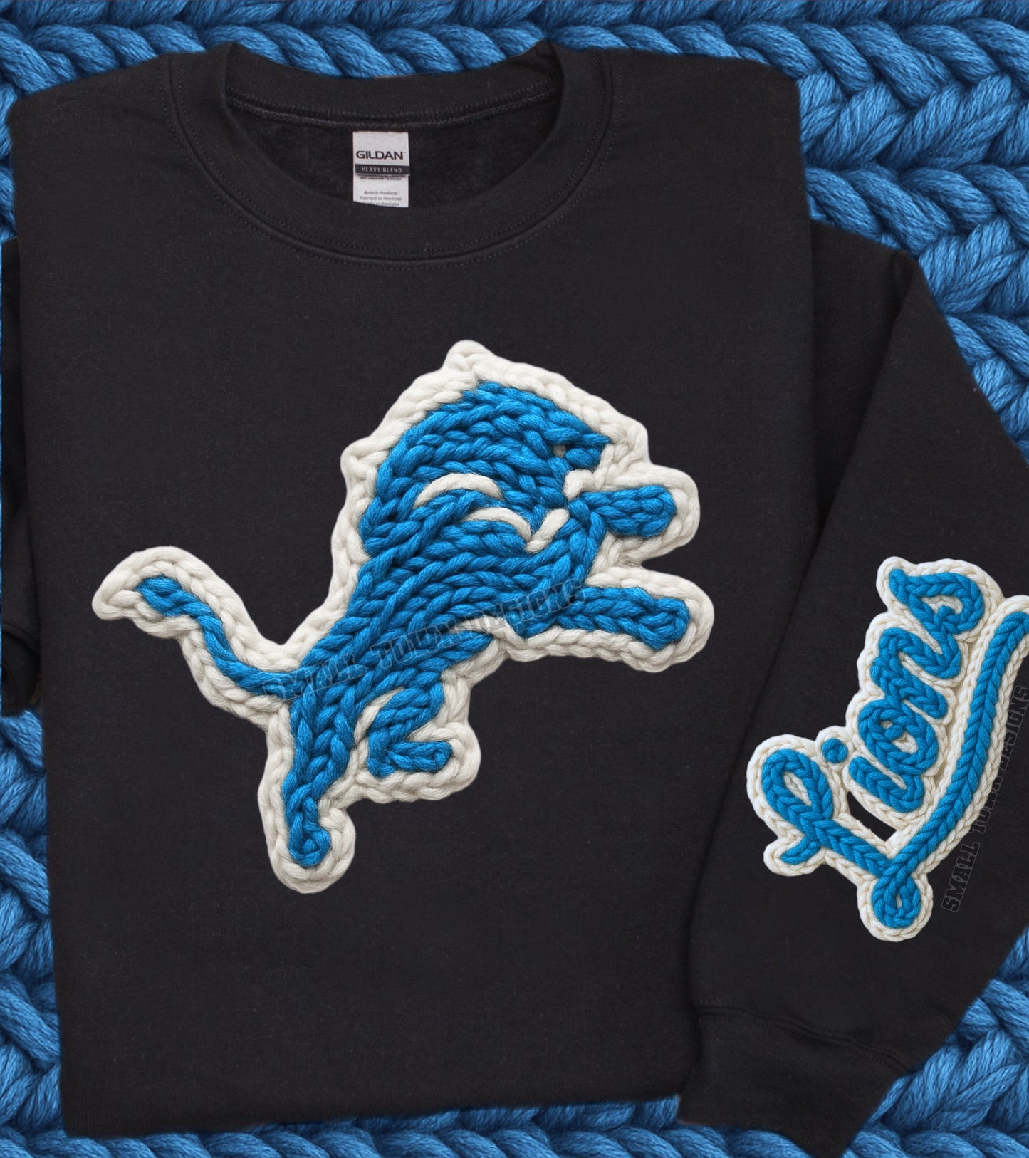 Detroit Lions Faux Yarn Style