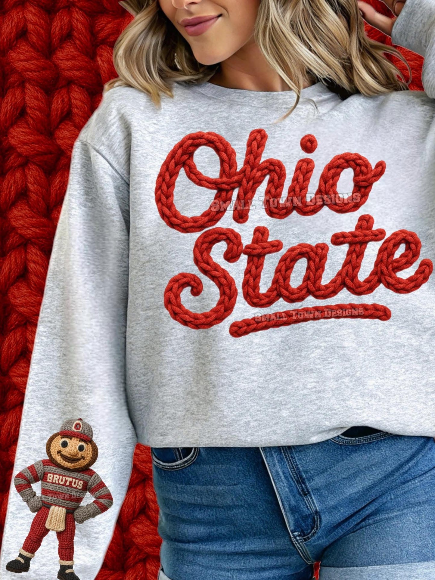 Ohio State Faux Yarn Style