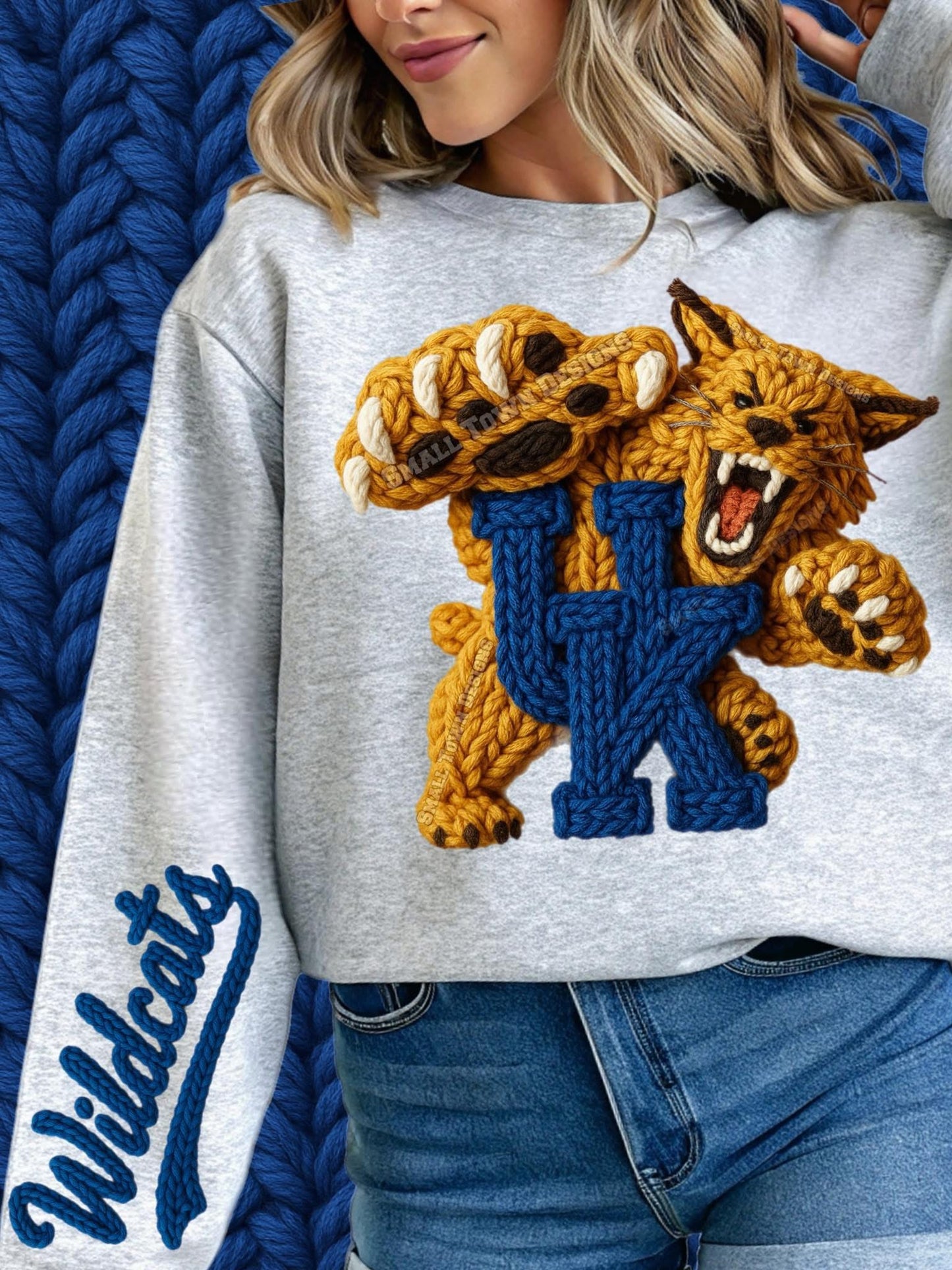 UK Wildcats Faux Yarn Style