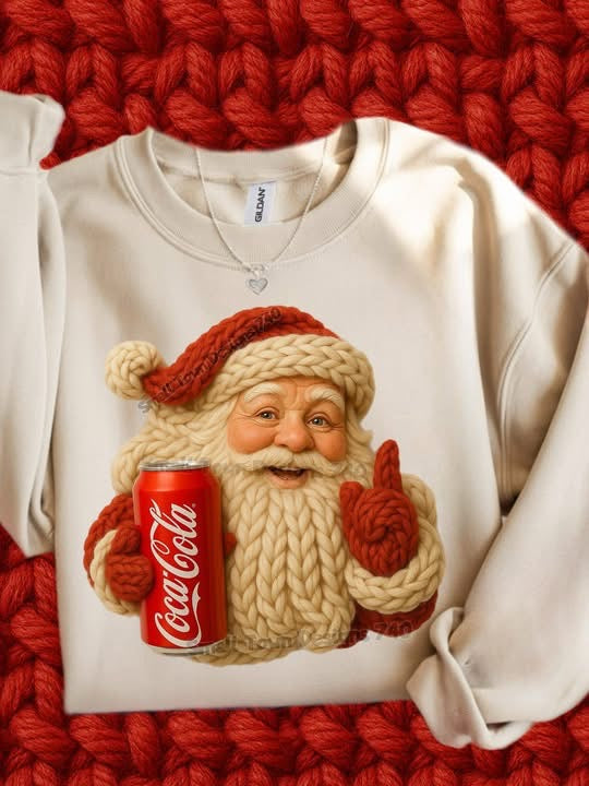 Santa with Coke Can, Diet Coke, Pepsi, Diet Pepsi, Dr Pepper, Sprite, Coke Zero