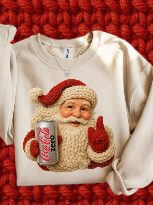 Santa with Coke Can, Diet Coke, Pepsi, Diet Pepsi, Dr Pepper, Sprite, Coke Zero