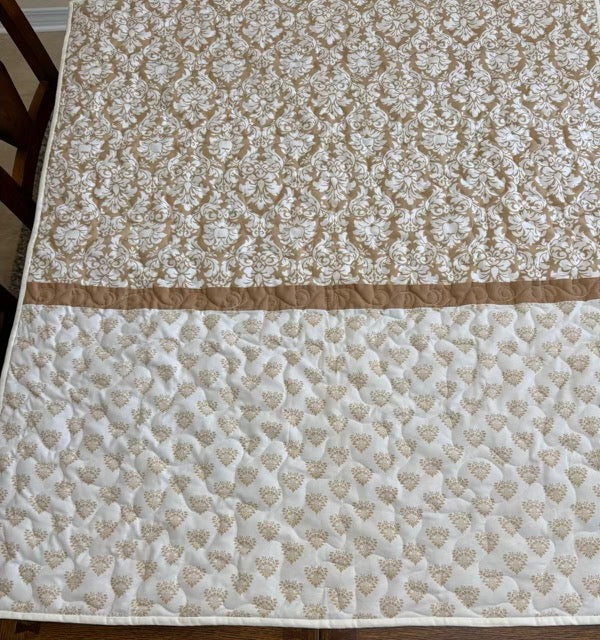 Neutral Tan & White Quilt