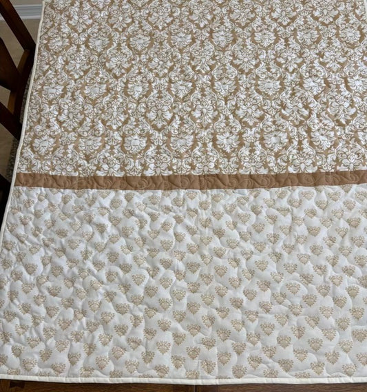 Neutral Tan & White Quilt