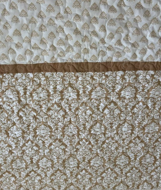 Neutral Tan & White Quilt