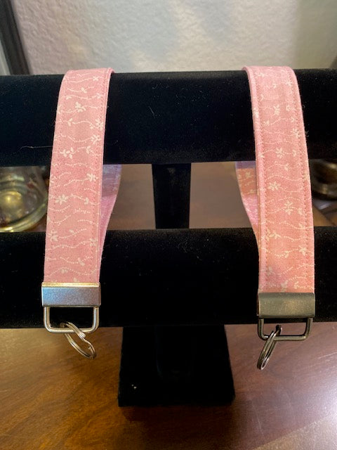 Handmade Cotton Key Fob Wristlets - Pink