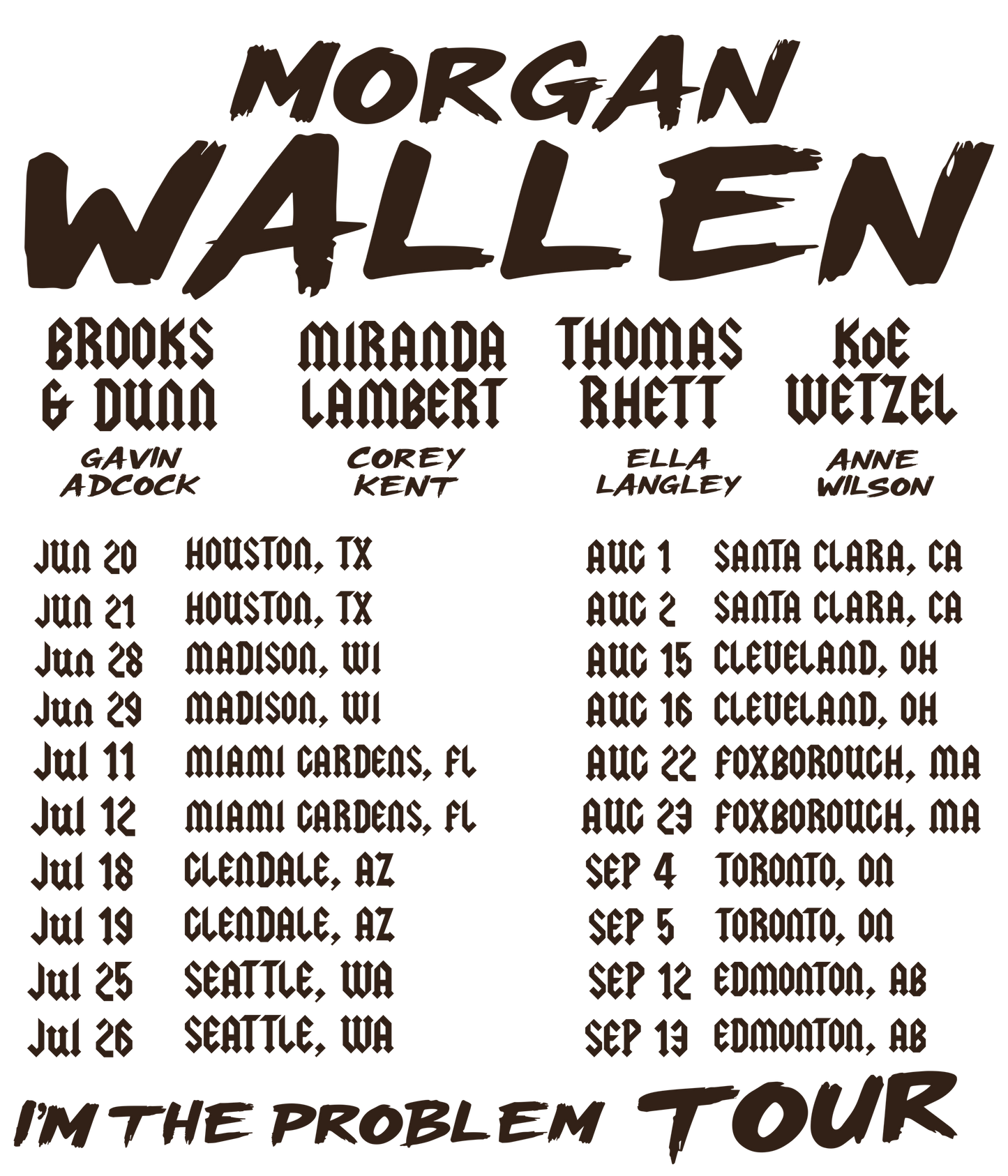 Morgan Wallen DTF Transfers (Many Options)