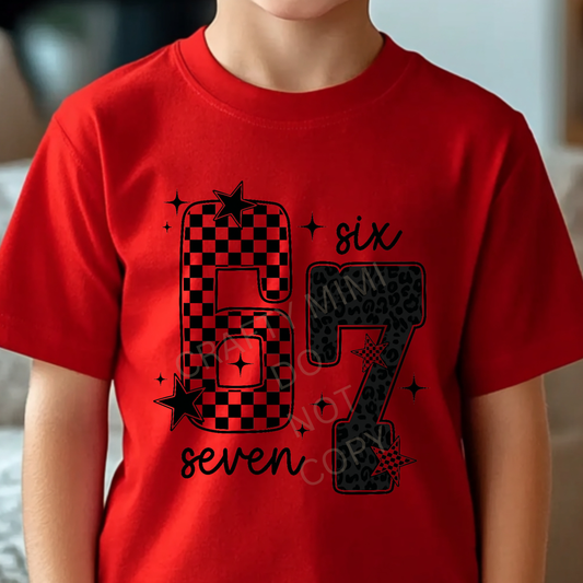 Six Seven Black Checker - 67 Black Checker