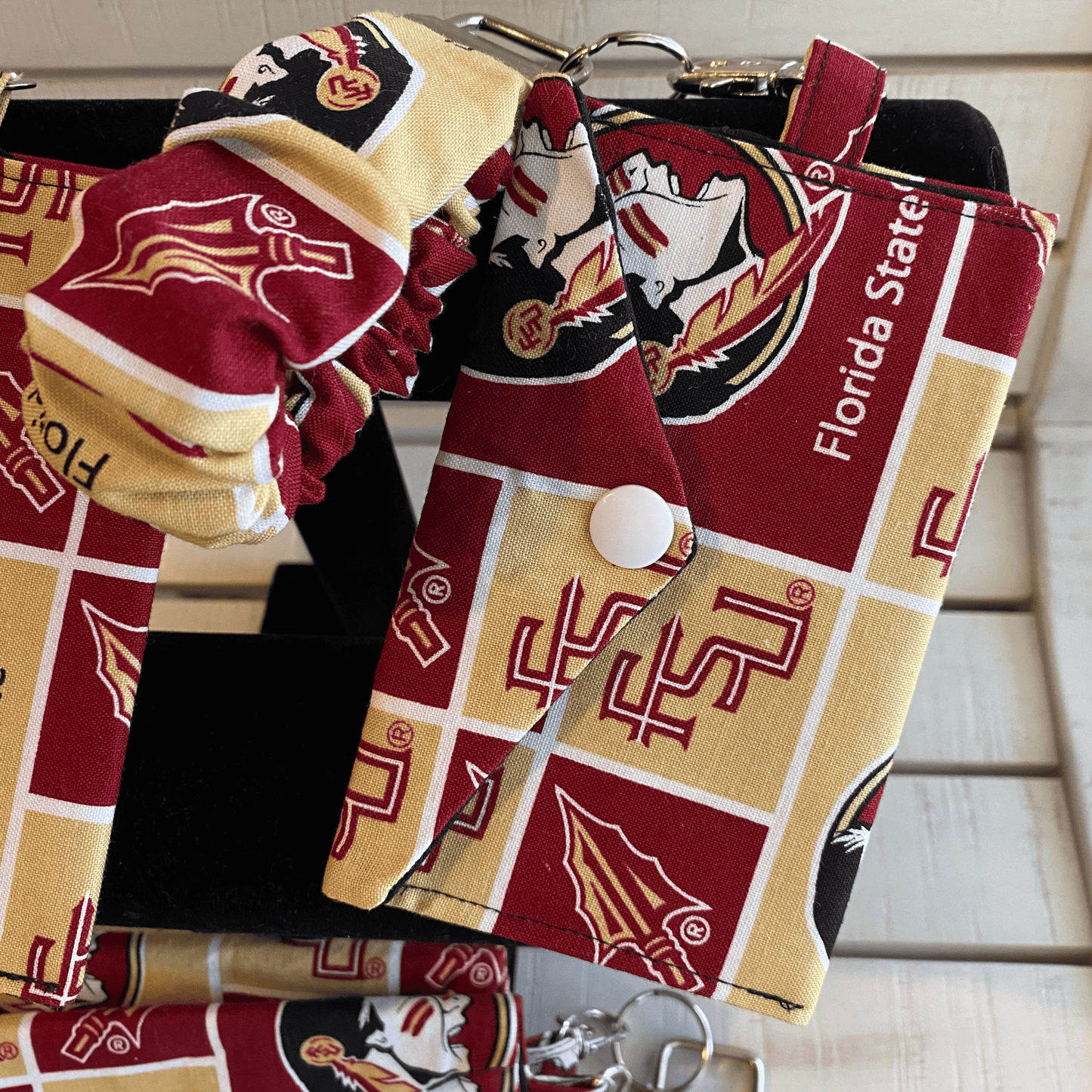 Florida State Seminoles Wallet & Keychain Wristlet | 100% Cotton | Game Day Wristlet Set