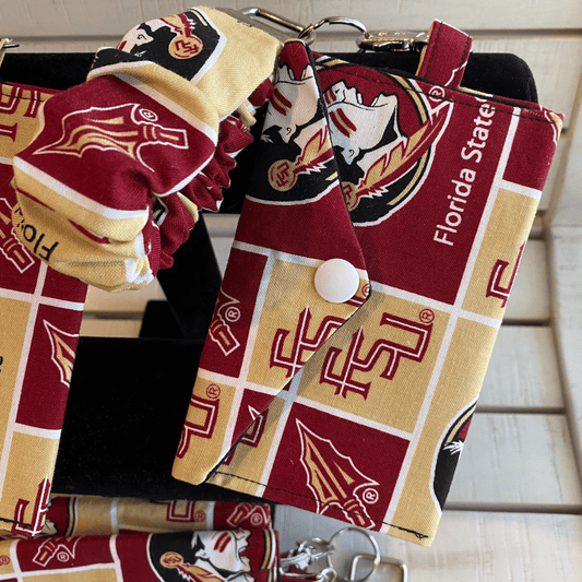 Florida State Seminoles Wallet & Keychain Wristlet | 100% Cotton | Game Day Wristlet Set