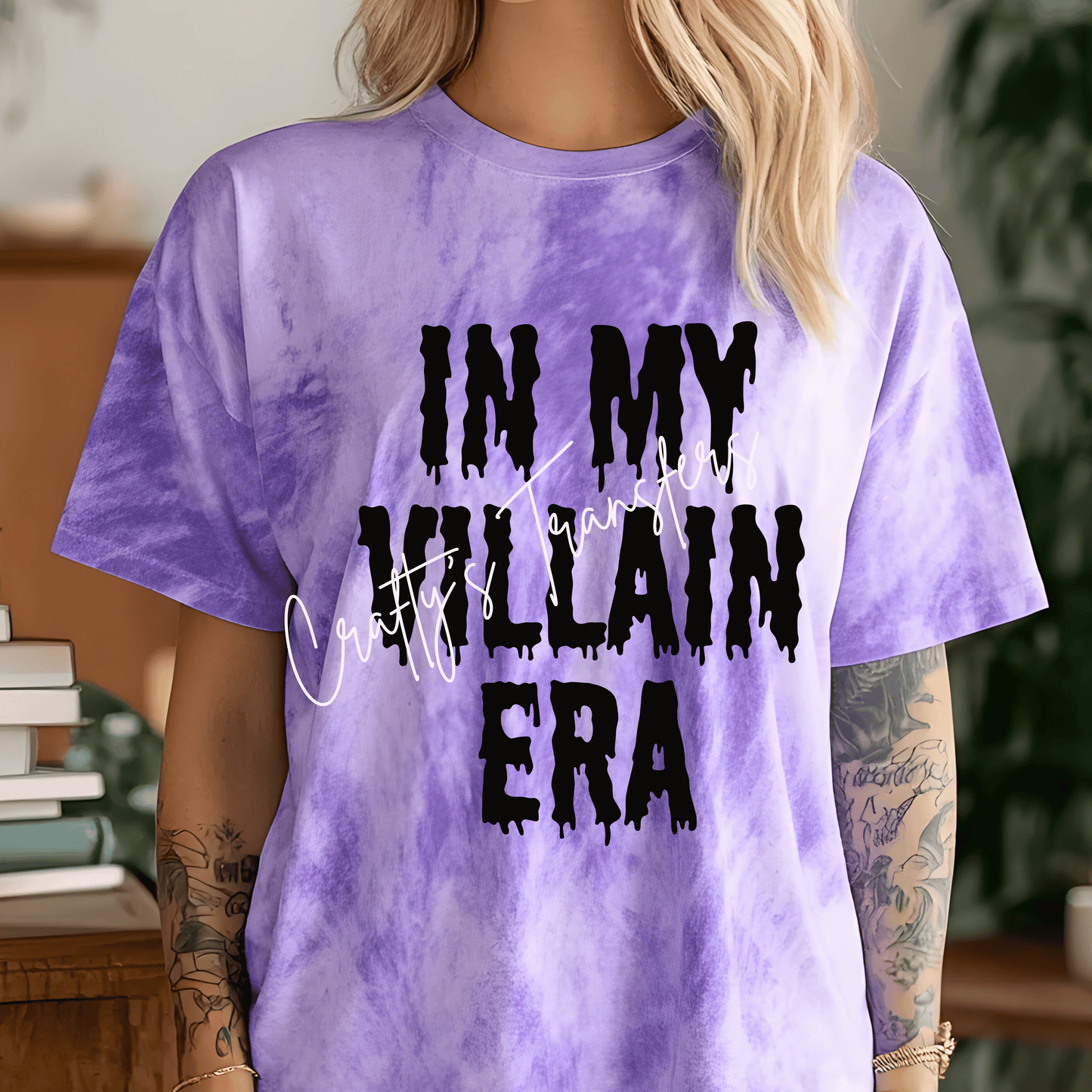 In My Villain Era DTF Transfer | Dripping Gothic Halloween Heat Transfer | Spooky Trendy Graphic | Ready to Press