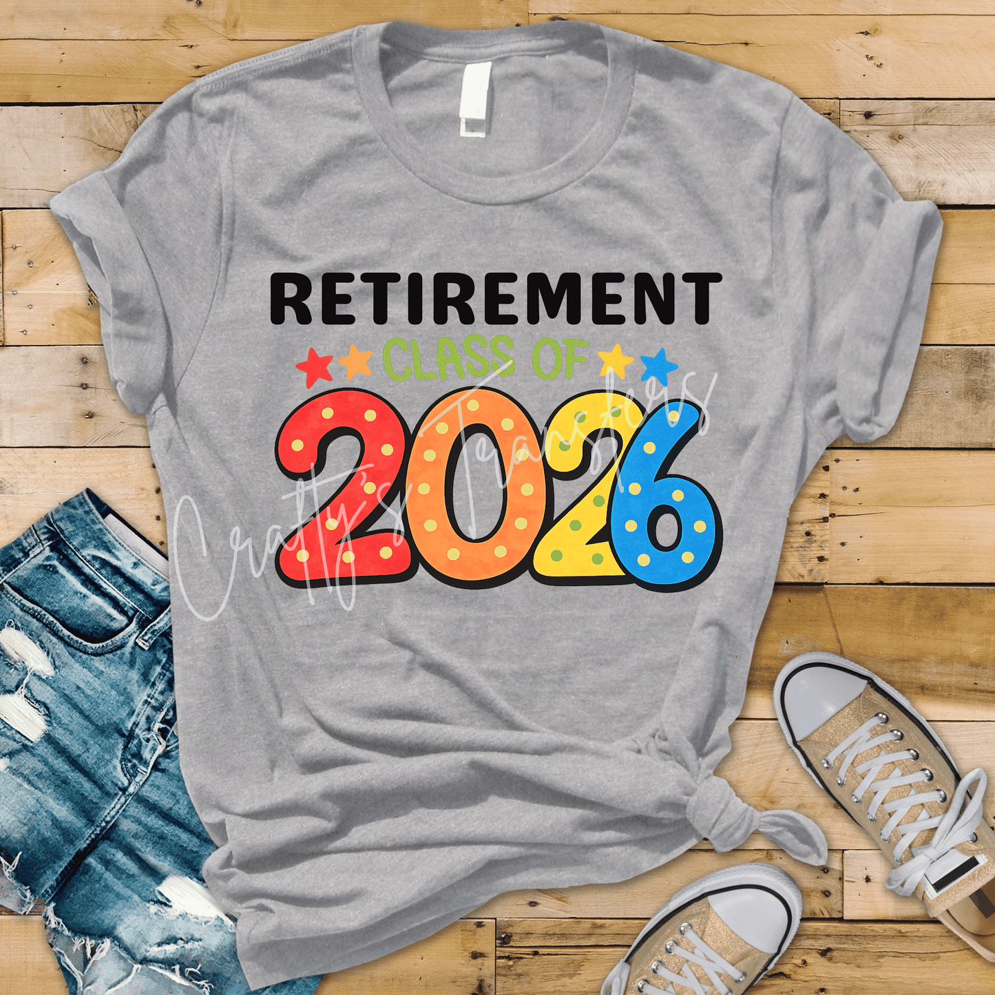Retirement 2026 DTF Transfer | Colorful Retirement Shirt Transfer | Retirement 2026 Design