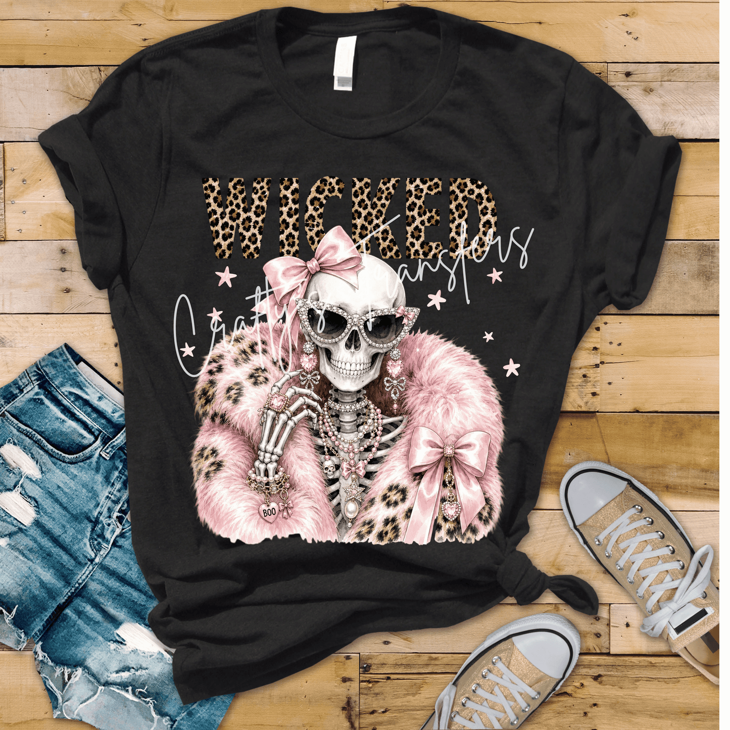 Wicked Cute Bling Skelly in Pink