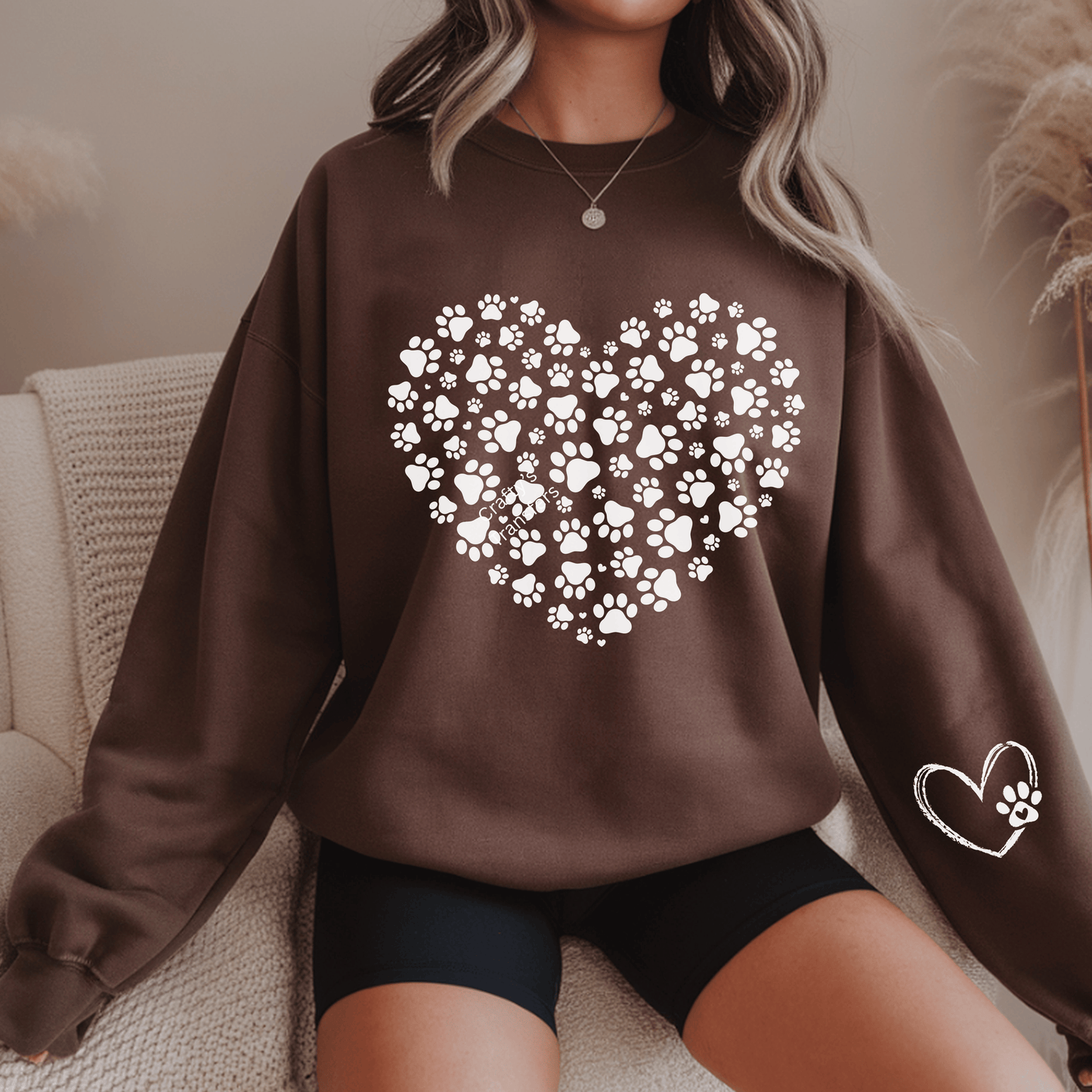 Paw Print Heart DTF Transfer | Dog Lover Heat Press Design | Pet Mom Shirt Transfer