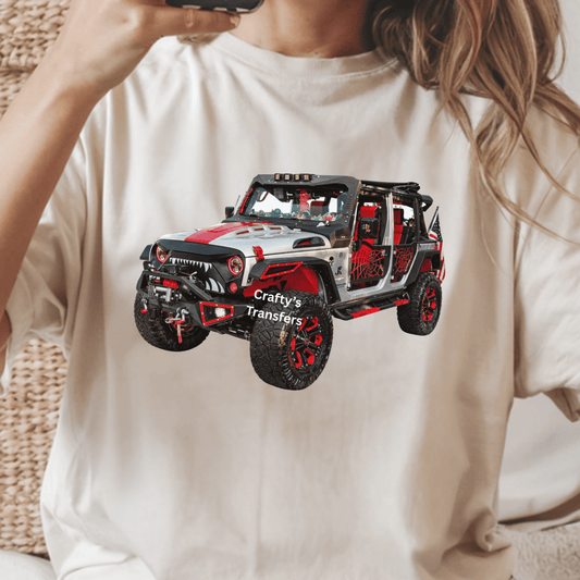 Red Silver Jeep Custom