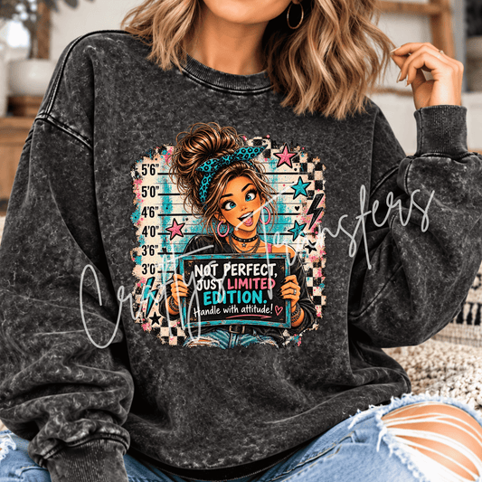 Sassy Girl DTF Transfer – Limited Edition Attitude Shirt Design – Pink Turquoise Retro DTF