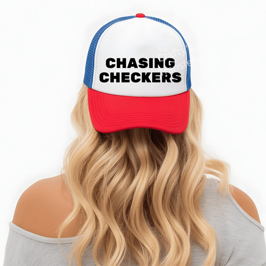 Chasing Checkers Racing Hat DTF Transfer