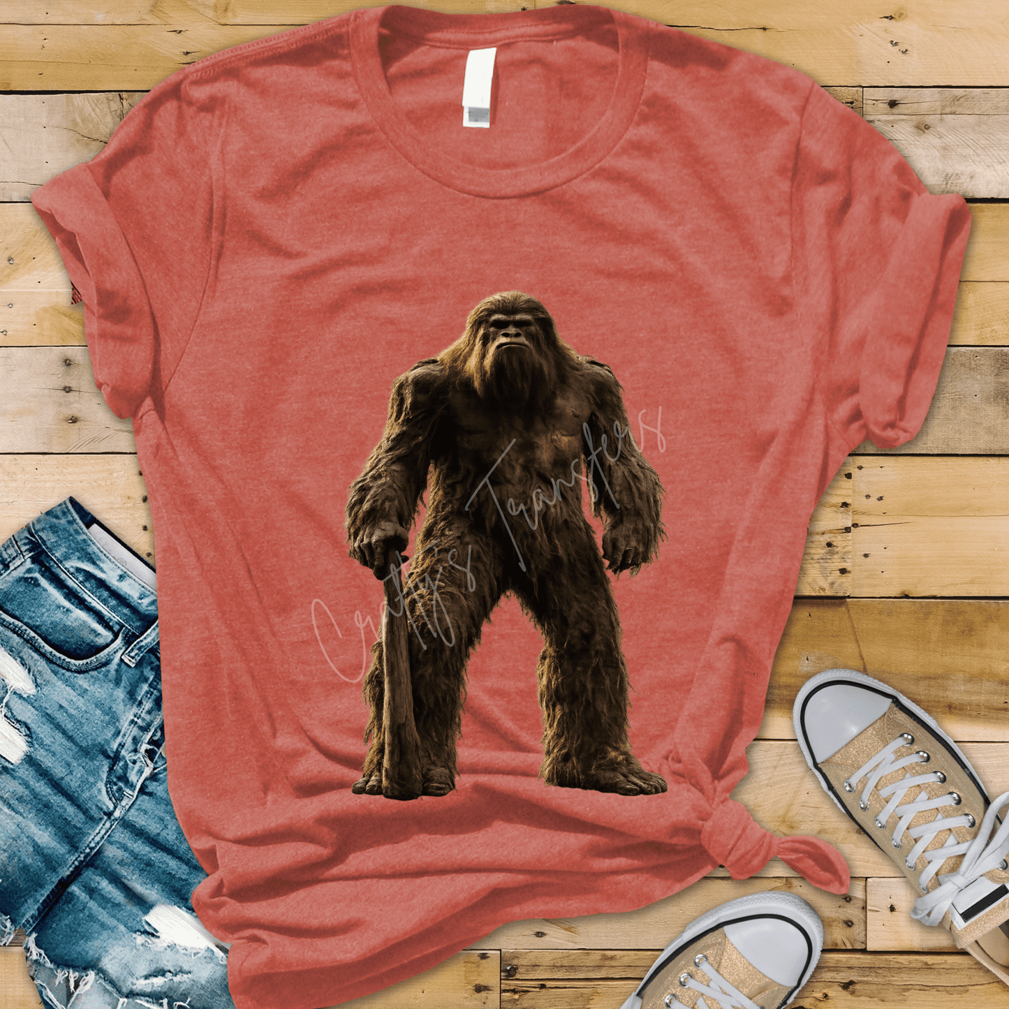 Bigfoot Sasquatch DTF Transfer | Realistic Yeti Heat Transfer | Ready to Press DTF Design