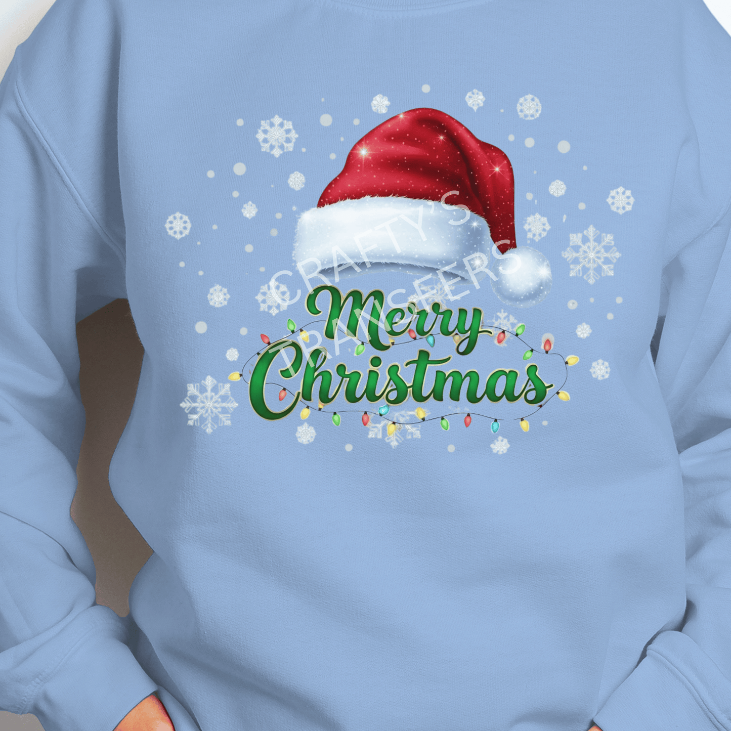 Magical Santa Hat Lights & Snow Merry Christmas