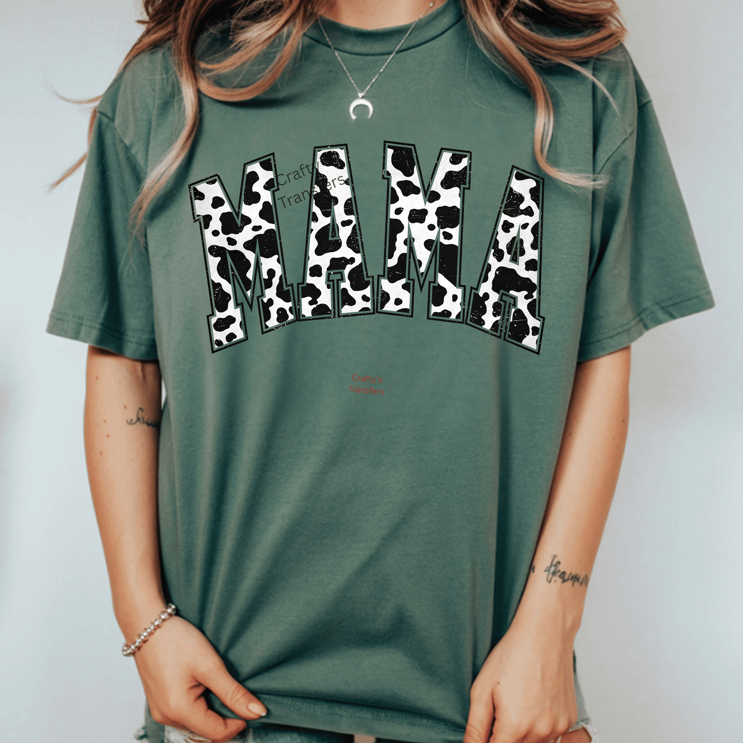 Mama & Mini Cow Print DTF Transfer | Western Mama Leopard Cowhide Design | Ready to Press Heat Transfer
