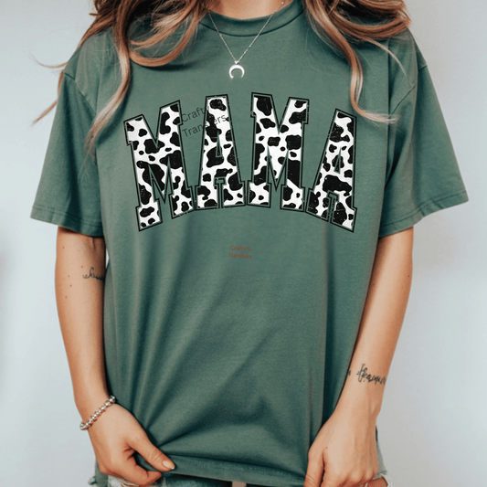 Mama & Mini Cow Print DTF Transfer | Western Mama Leopard Cowhide Design | Ready to Press Heat Transfer