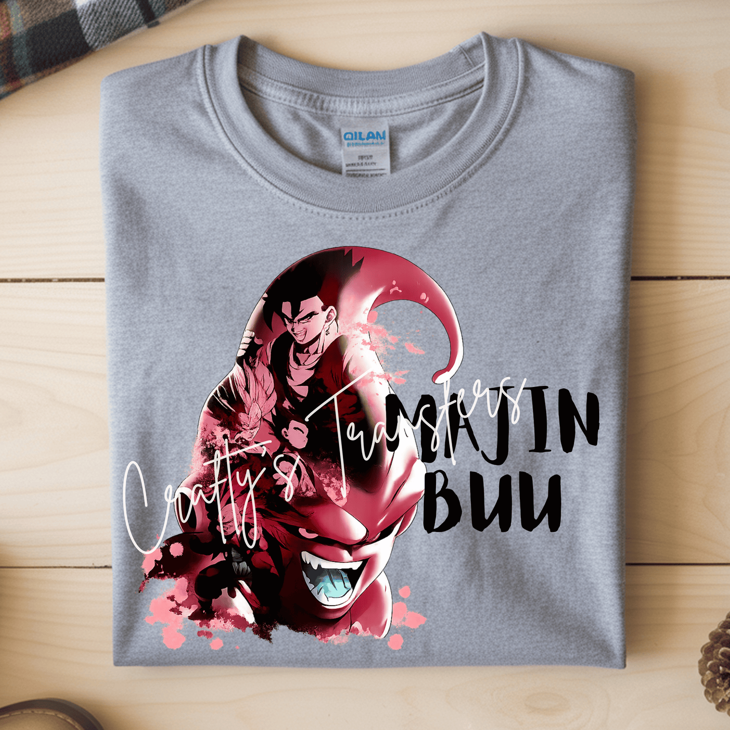 Majin Buu Anime DTF Transfer | Villain Manga Graphic Tee Transfer | Anime Fighter Shirt Design