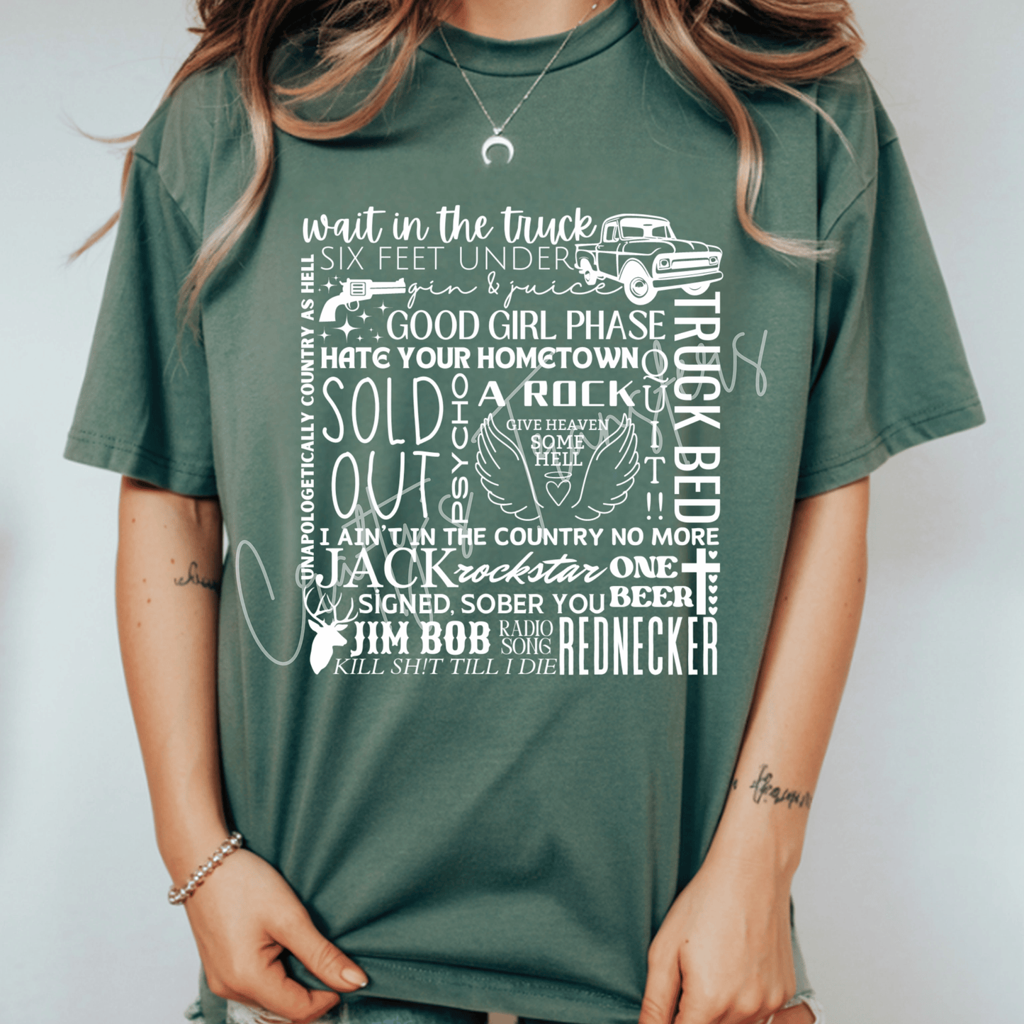 Hardy Country Song Lyrics DTF Transfer | Southern Country Girl Graphic | Redneck Rockstar Western Shirt Transfer