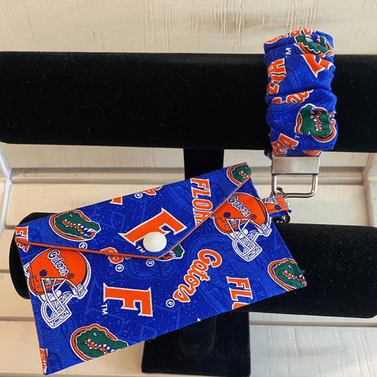 Florida Gators Wristlet and Mini Wallet 100% Cotton and Hand Made