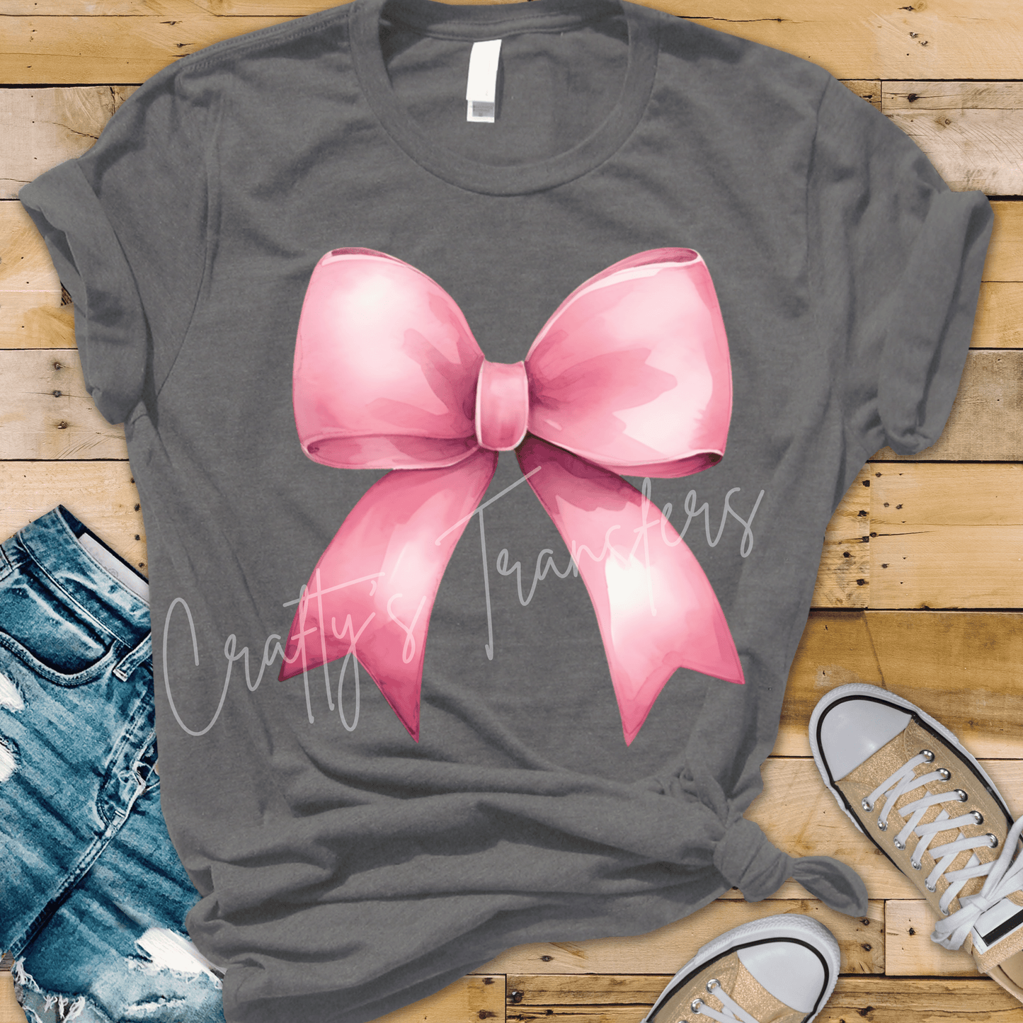 Pink Watercolor Bow
