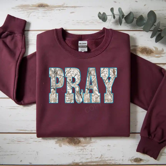 Western Camo Pray - Pink, Orange, Teal Outline Options
