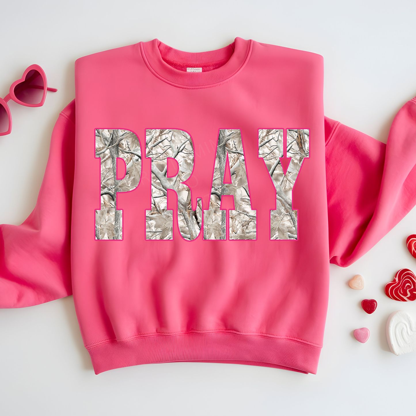 Western Camo Pray - Pink, Orange, Teal Outline Options