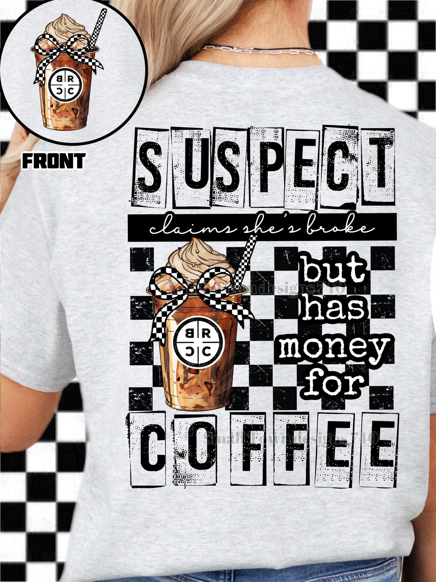 Suspect Claims She's Broke But Has Money For BRC - with pocket - DTF Transfer