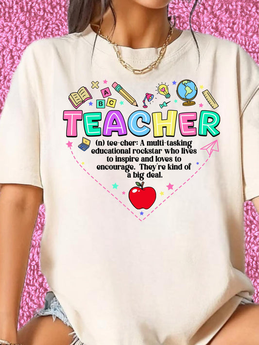 Teacher Heart DTF Transfer