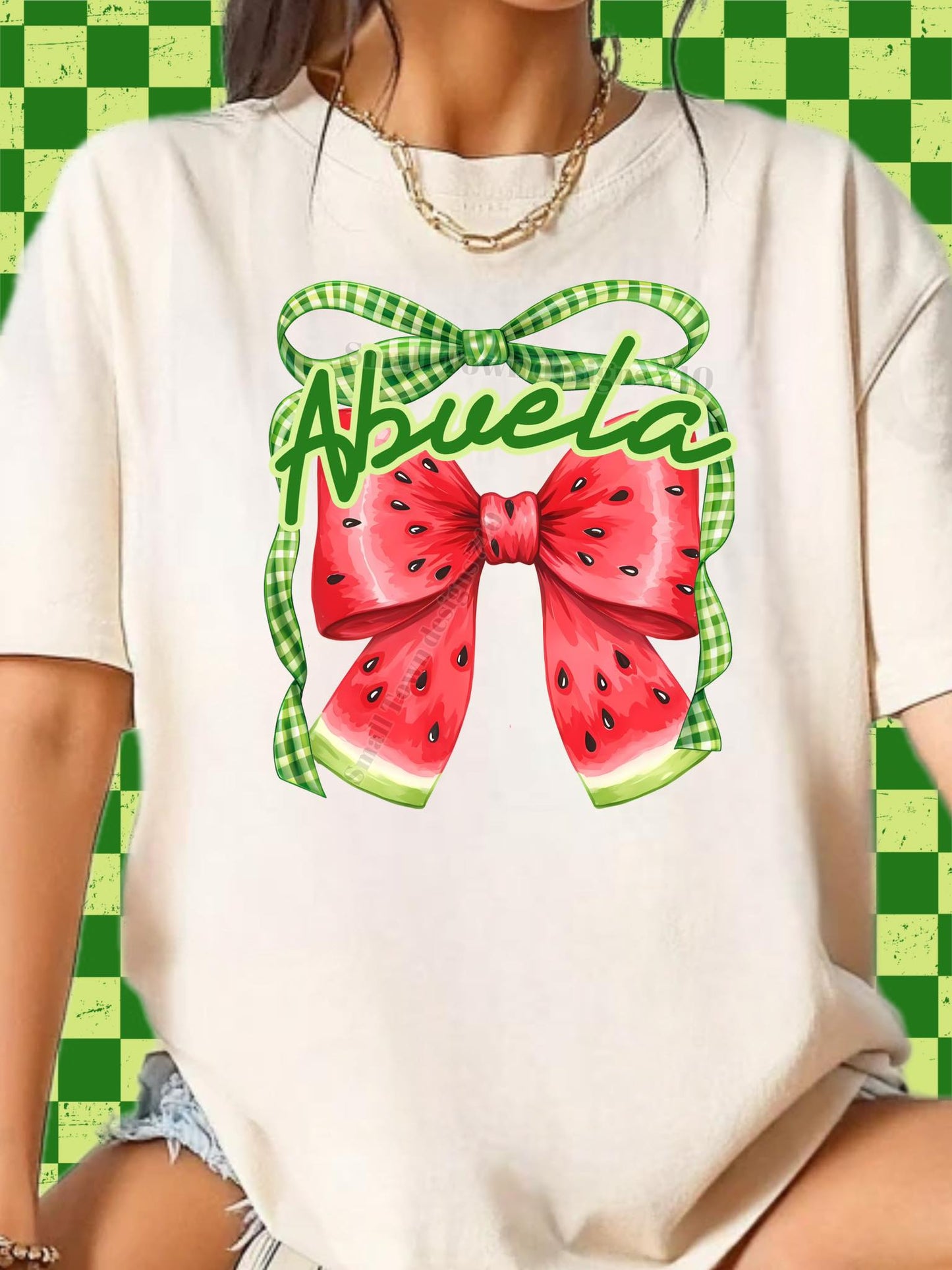Watermelon Bow DTF Transfer (multiple names to choose from)
