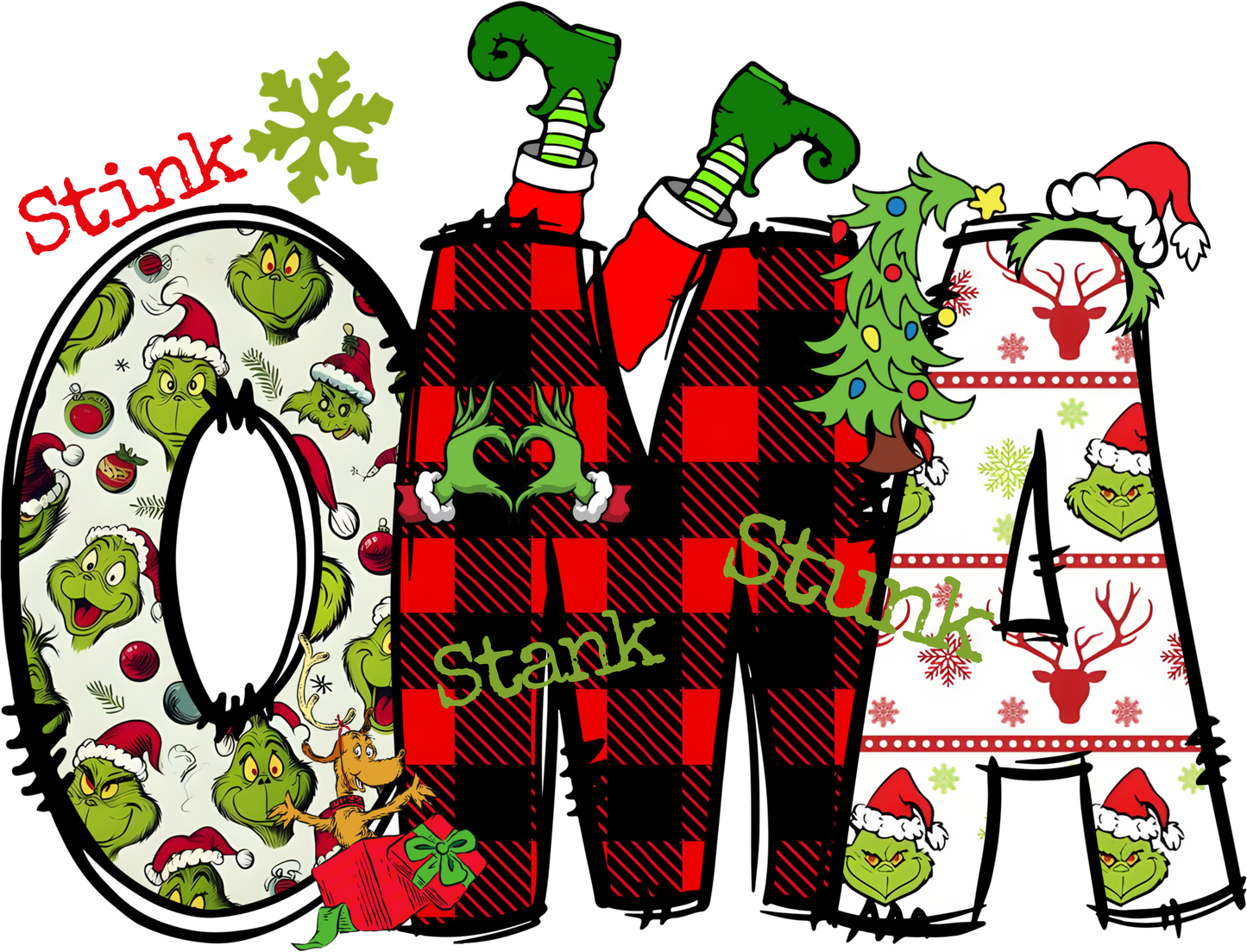 Grinchy Family Names - Oma, Mawmaw - Any Name