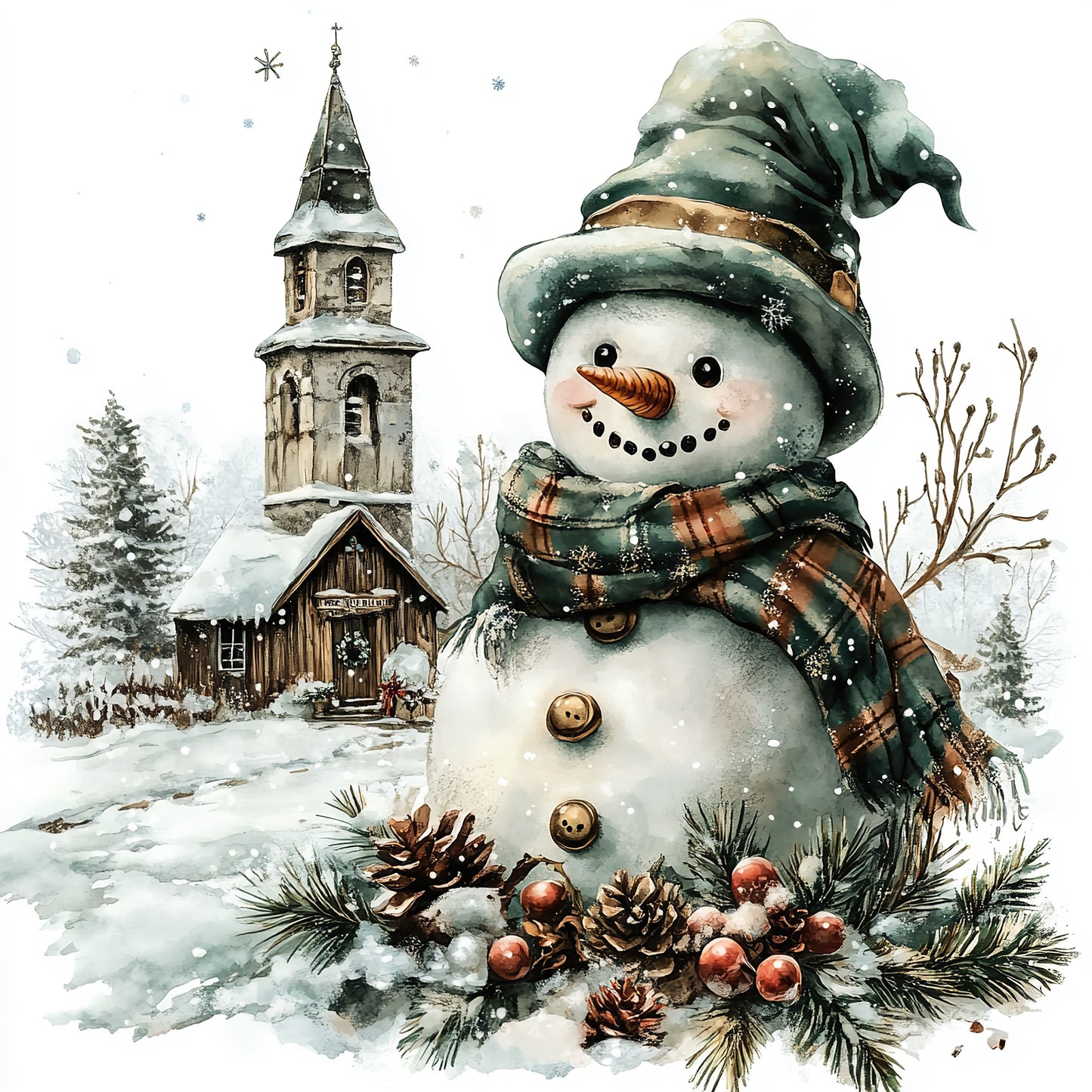 Vintage Snowman - 3 designs