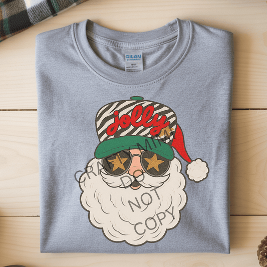 Jolly Santa Green Bill Hat and Zebra Stripes