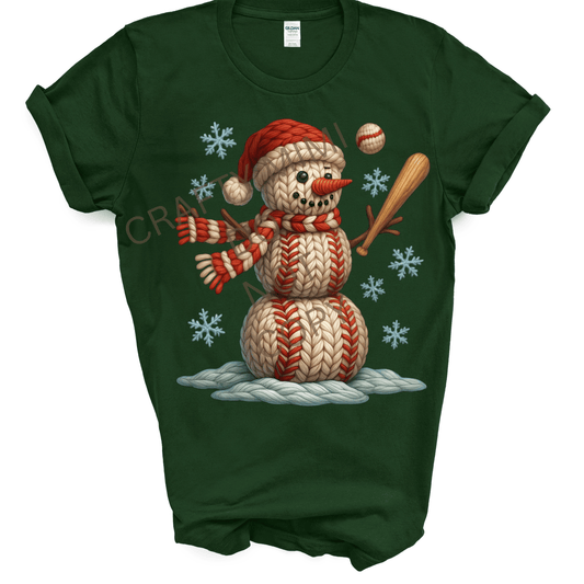 Baseball Snowman