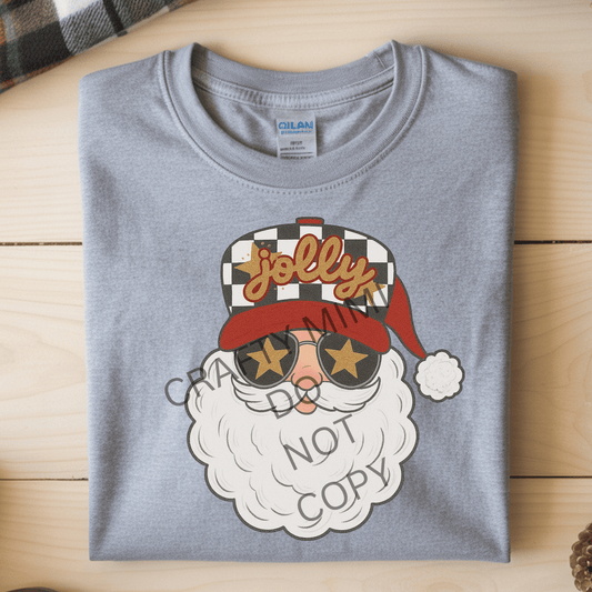 Jolly Santa - Checkered Hat