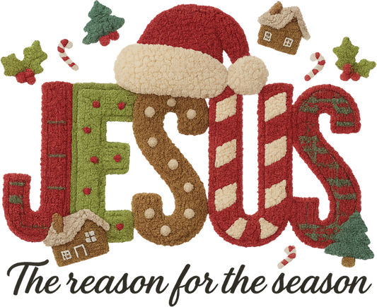 Faux Yarn Jesus Christmas