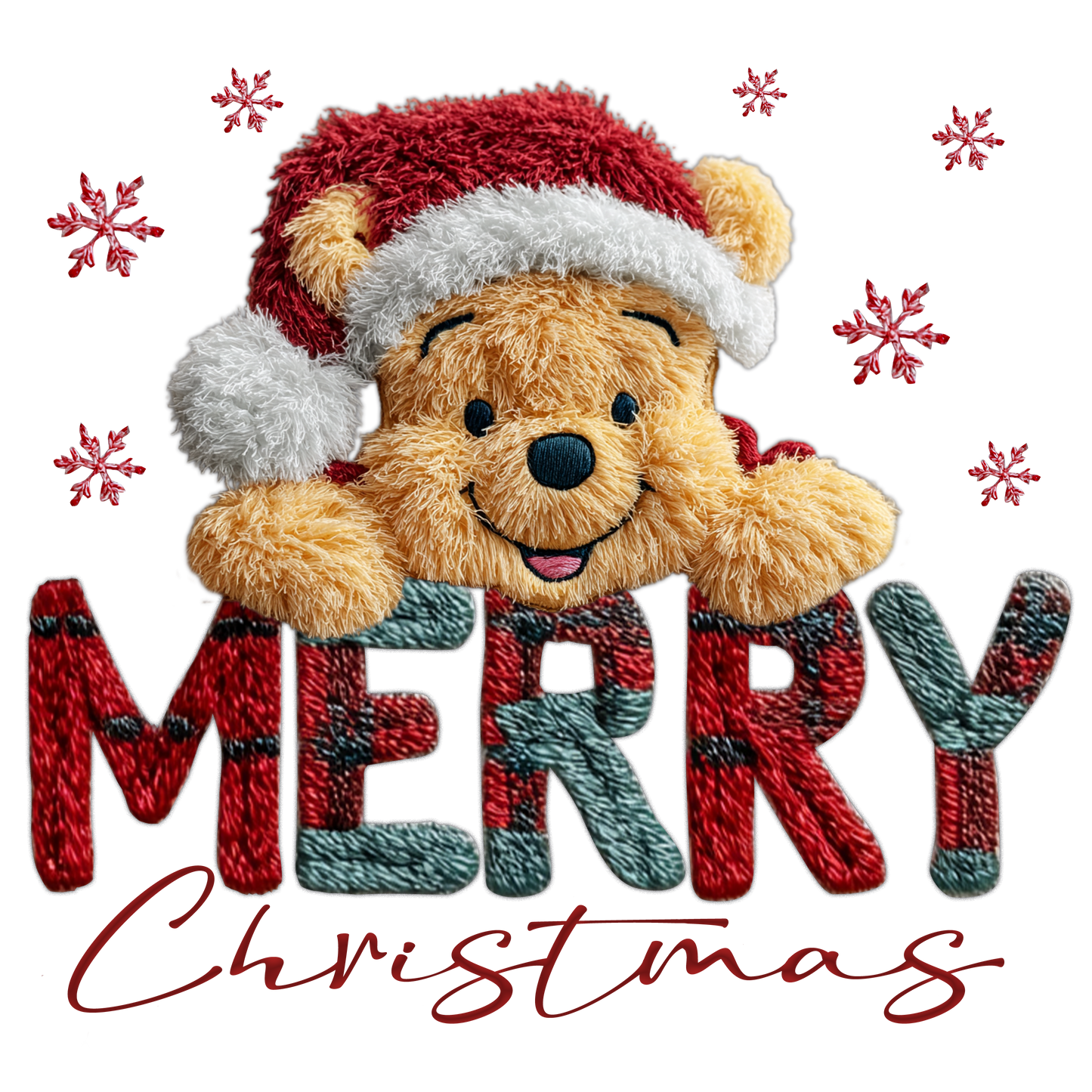 Pooh Bear Merry Christmas