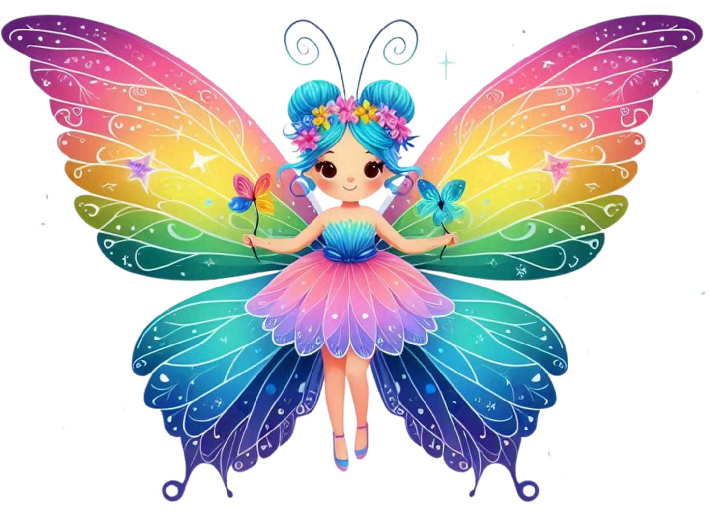 Butterfly Wings Pink Dress Girl