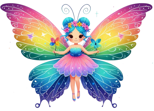 Butterfly Wings Pink Dress Girl