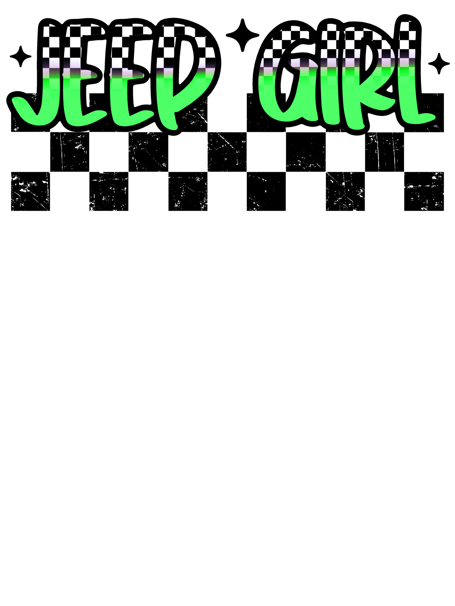 Jeep Girl - Purple, Green, Pink (Back Print & Pocket)
