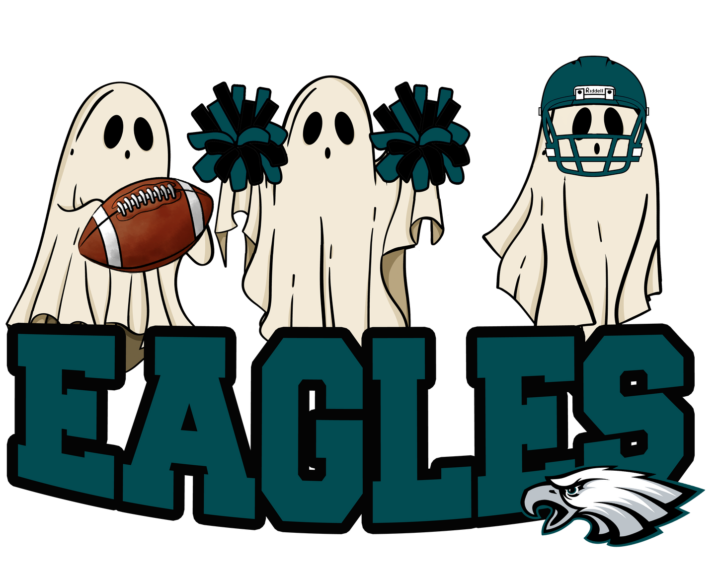 Eagles Football - Halloween Ghosts
