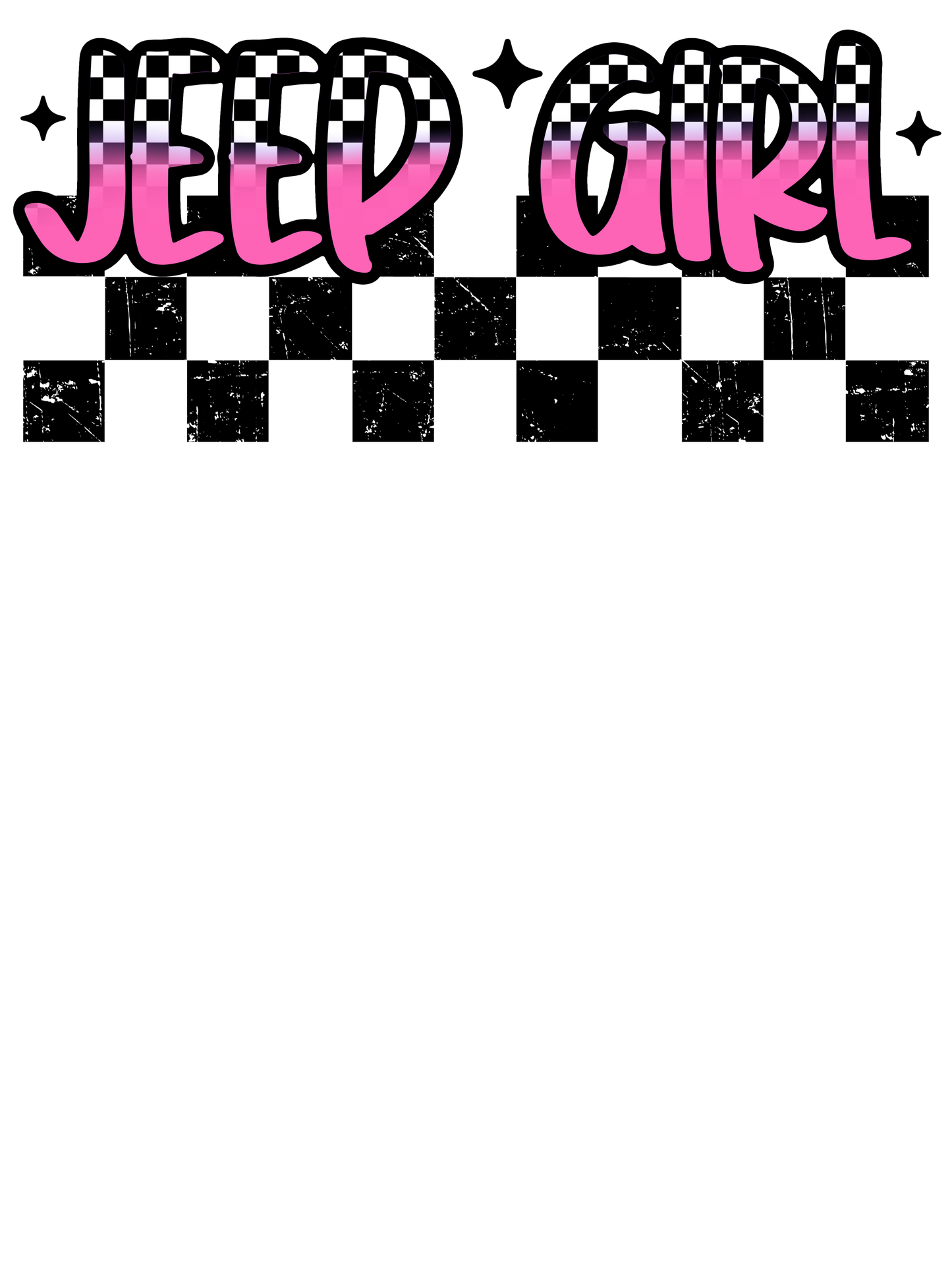 Jeep Girl - Purple, Green, Pink (Back Print & Pocket)