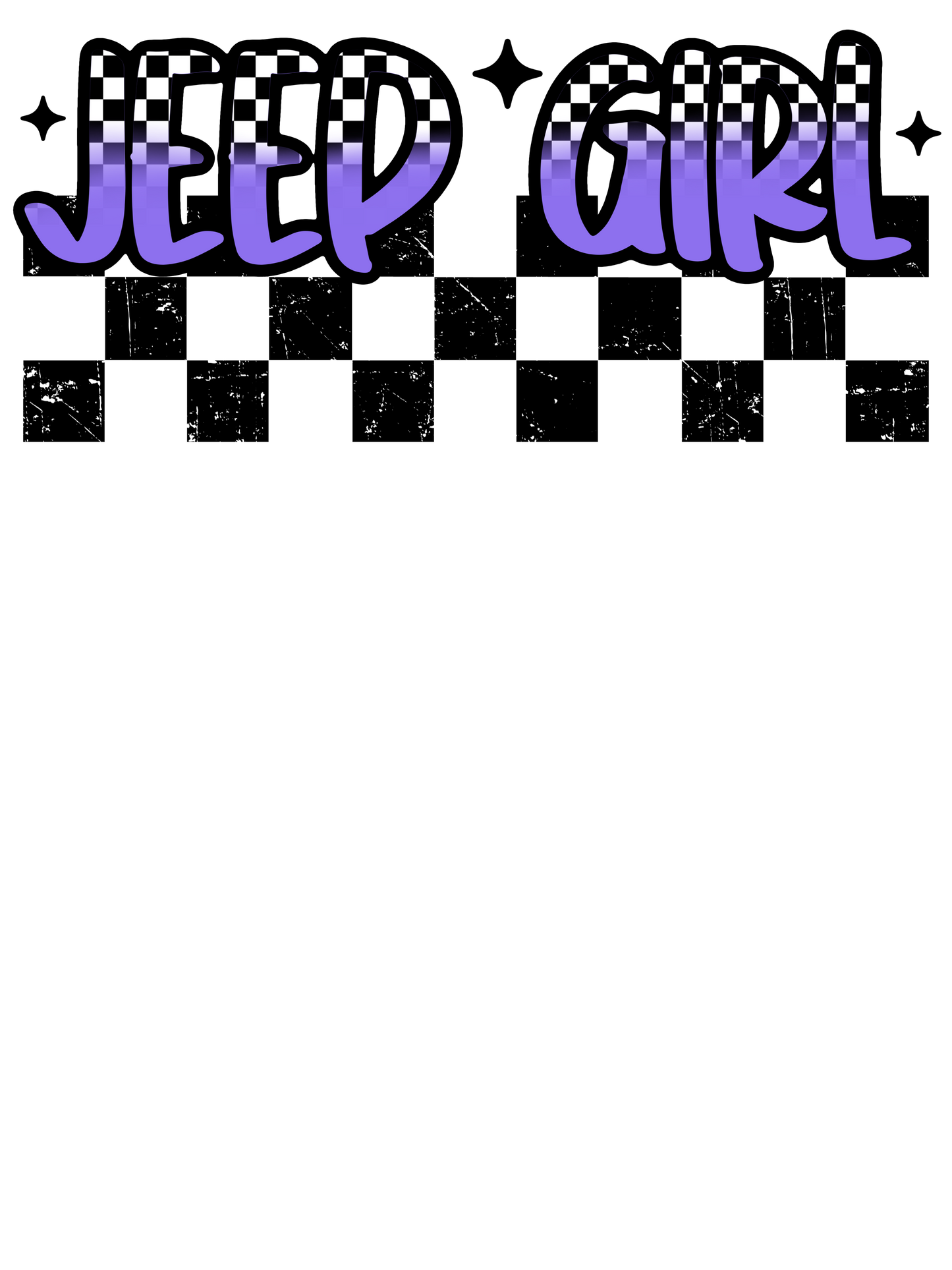Jeep Girl - Purple, Green, Pink (Back Print & Pocket)