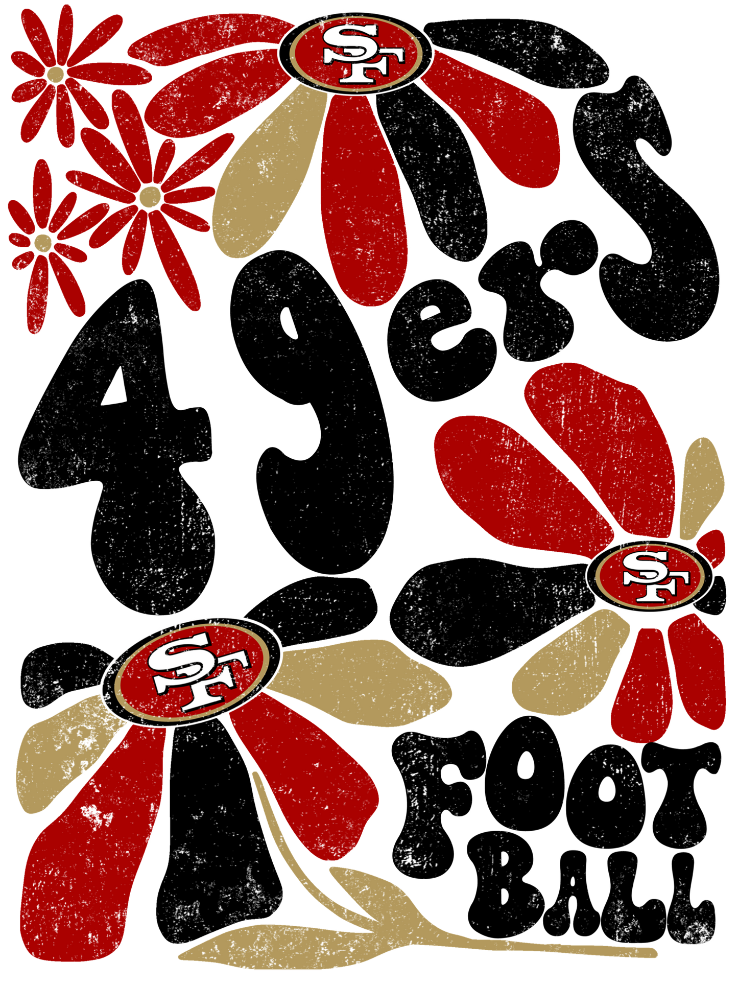 San Francisco 49ers Football DTF (5 Designs)